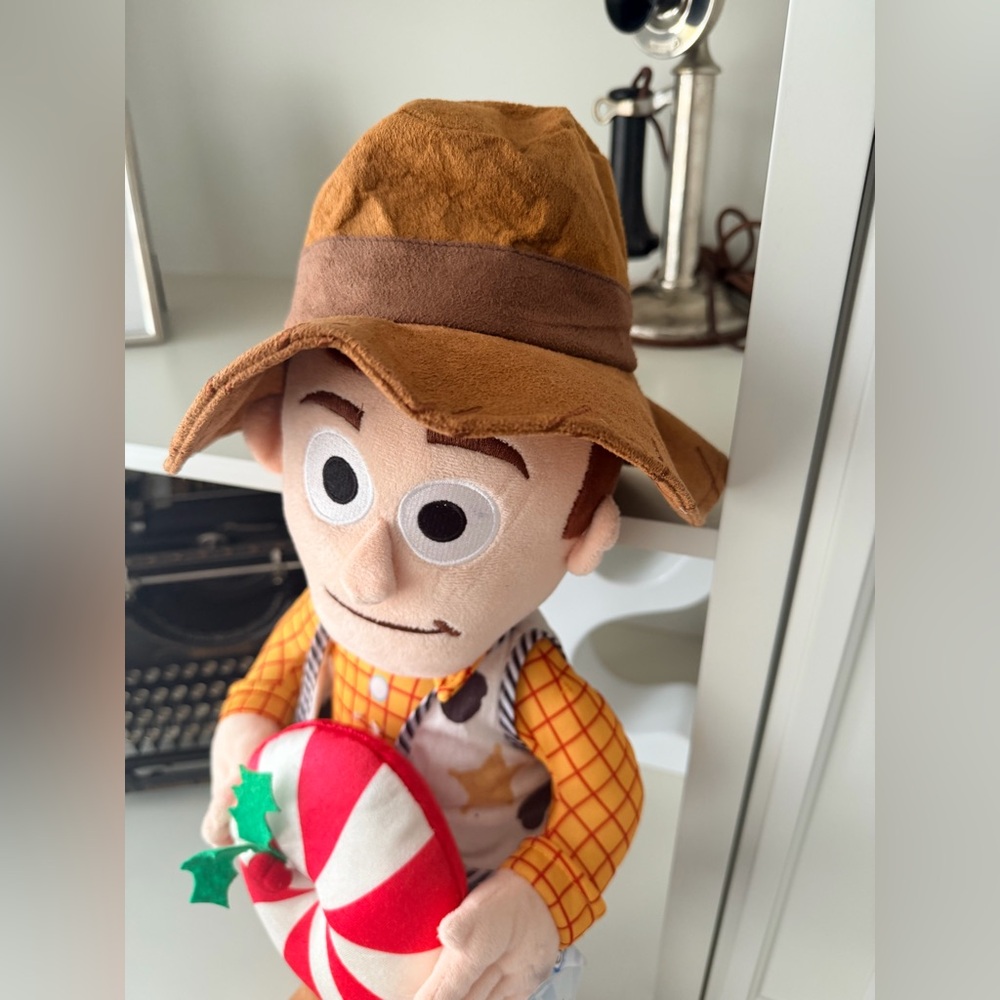 RARE TOY STORY 4 Woody 25” Christmas Peppermint Swirl Candy Decor Door Greeter - Picture 6 of 11